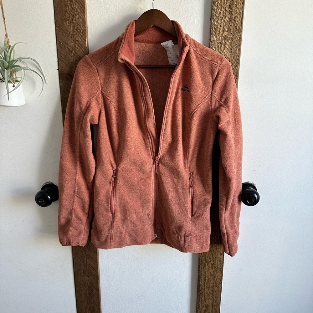 New Quechua Women’s MH120 Fleece Full Zip Hiking Jacket Athletic Size Small